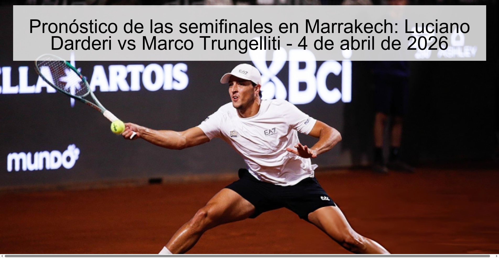 Pronóstico de las semifinales en Marrakech: Luciano Darderi vs Marco Trungelliti - 4 de abril de 2026 Pronóstico de las semifinales en Marrakech: Luciano Darderi vs Marco Trungelliti - 4 de abril de 2026
