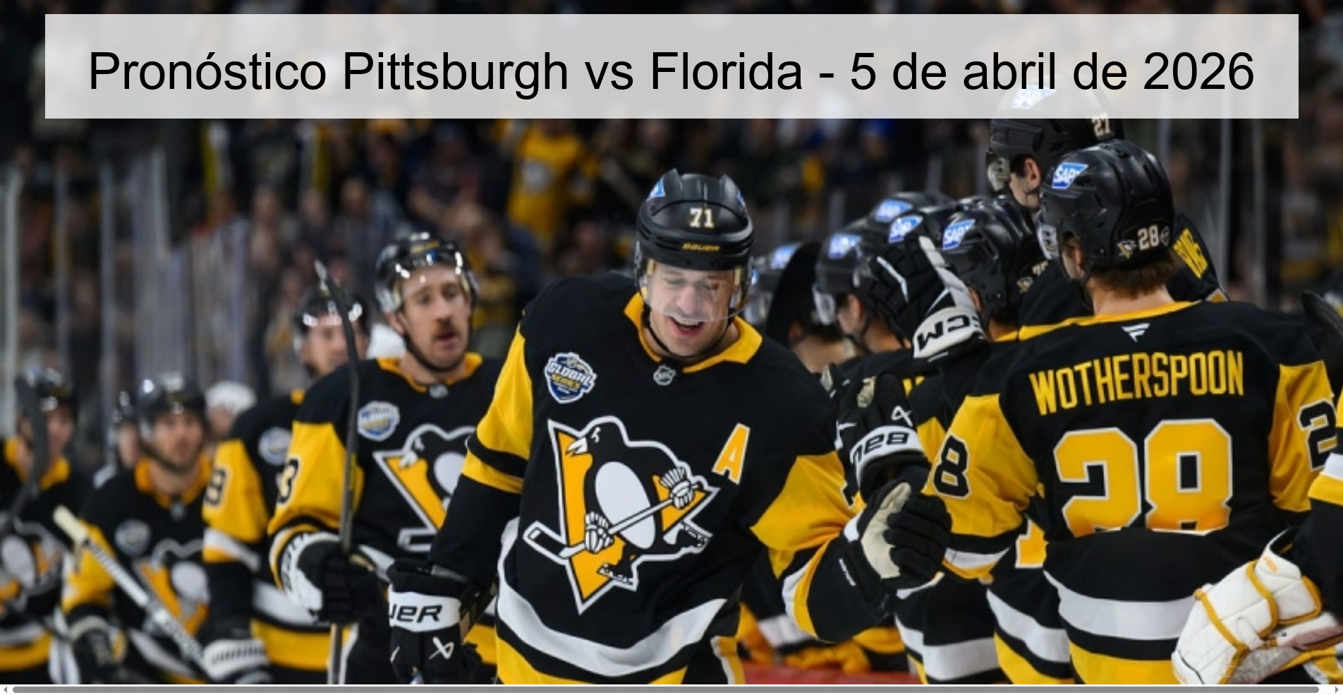 Pronóstico Pittsburgh vs Florida - 5 de abril de 2026 Pronóstico Pittsburgh vs Florida - 5 de abril de 2026