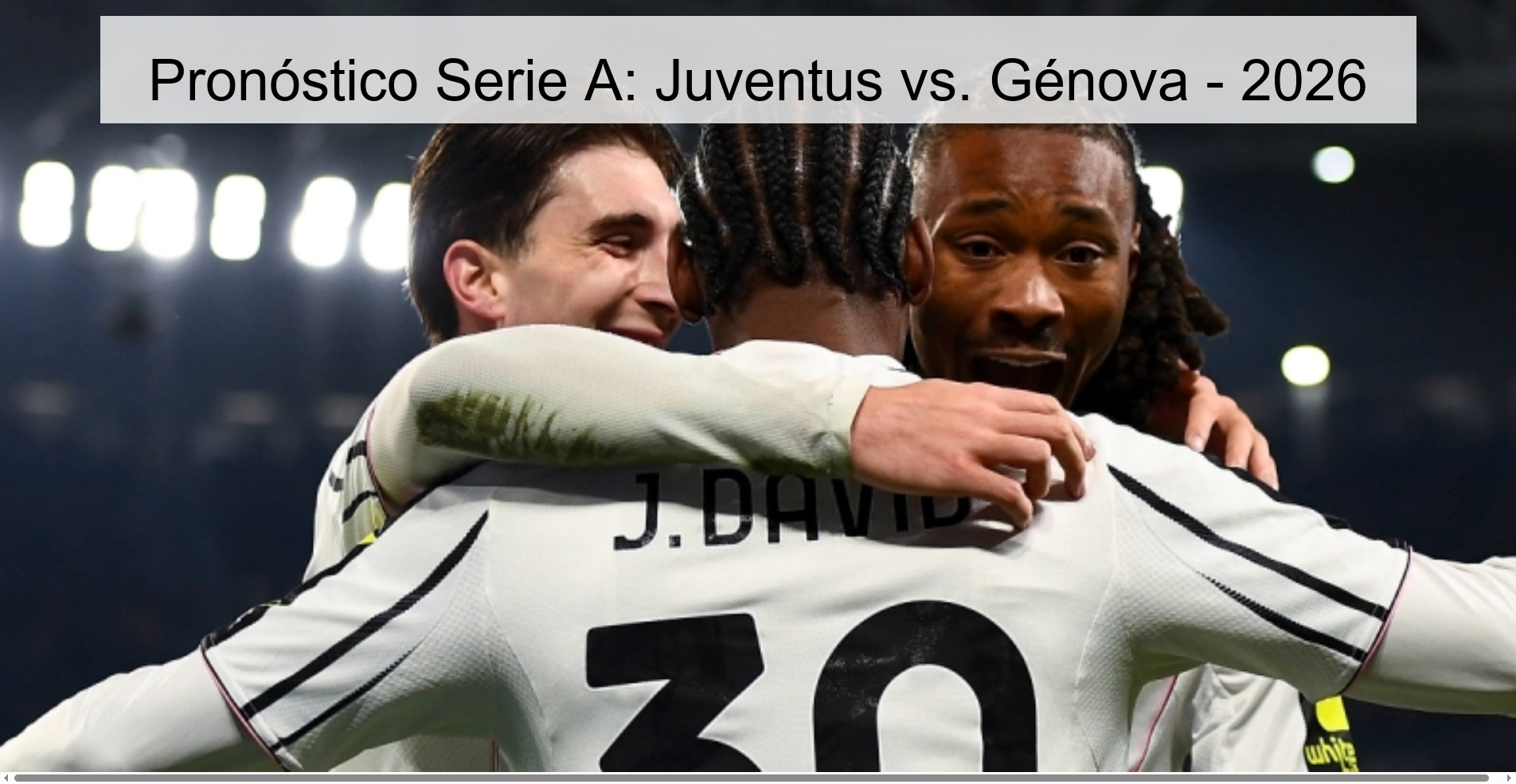 Pronóstico Serie A: Juventus vs. Génova - 2026