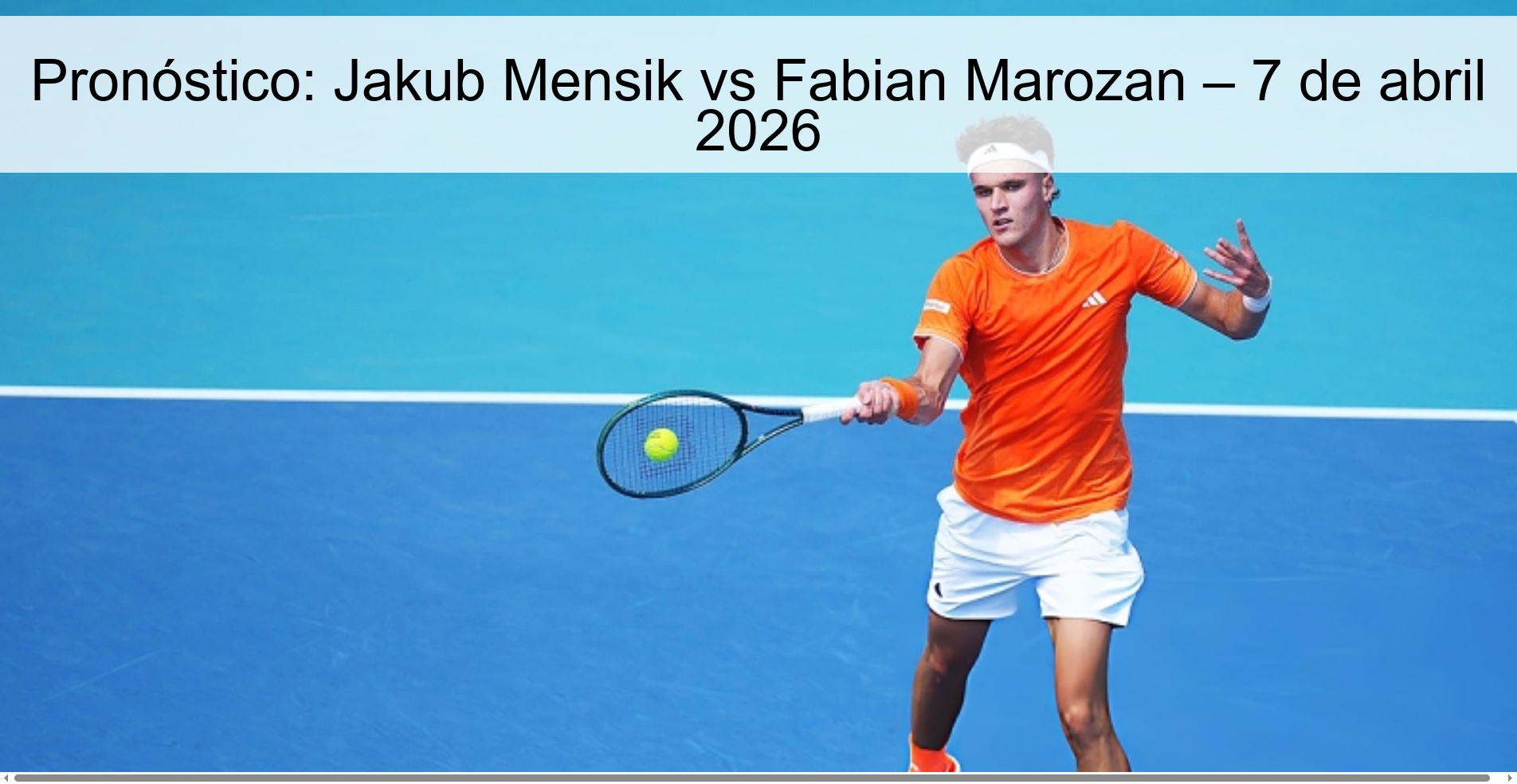 Pronóstico: Jakub Mensik vs Fabian Marozan – 7 de abril 2026