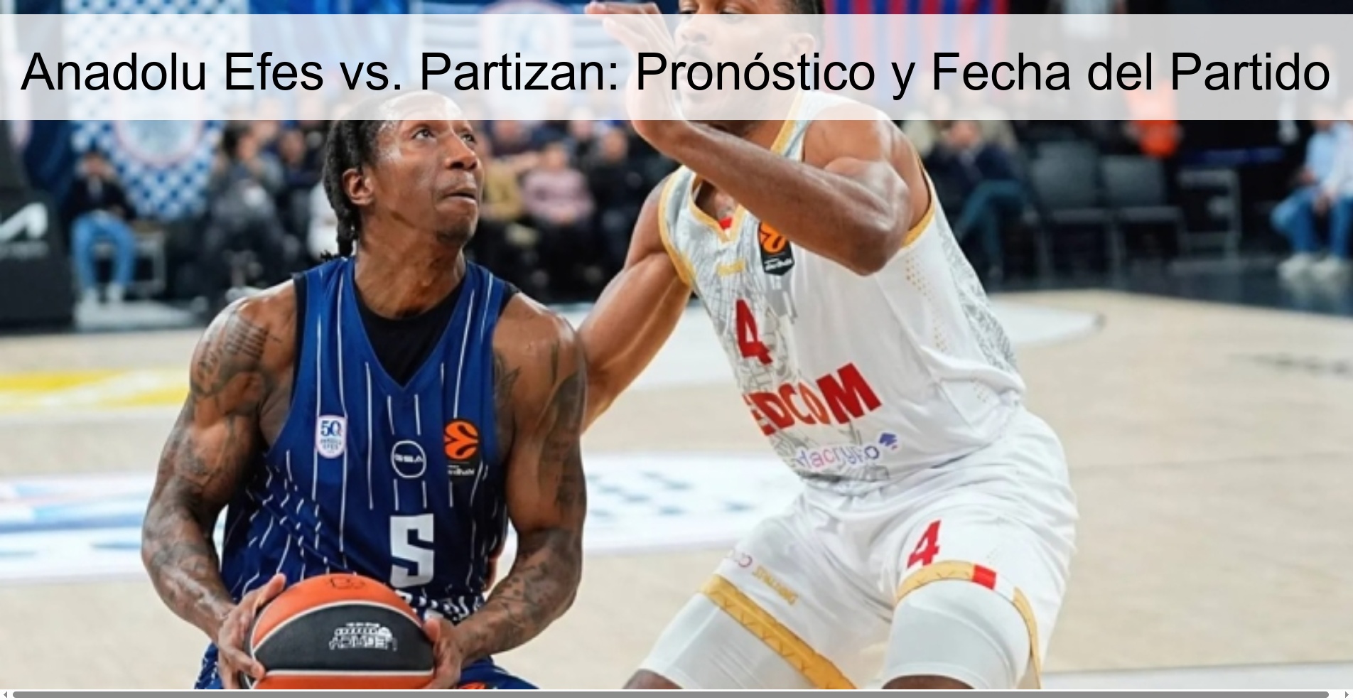 Anadolu Efes vs. Partizan: Pronóstico y Fecha del Partido