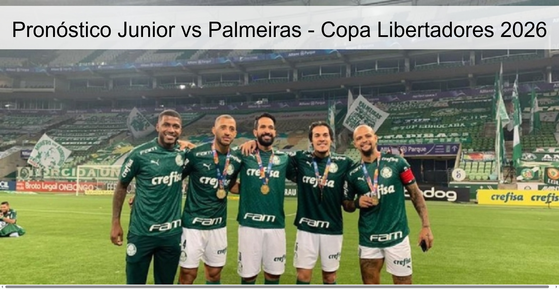 Pronóstico Junior vs Palmeiras - Copa Libertadores 2026