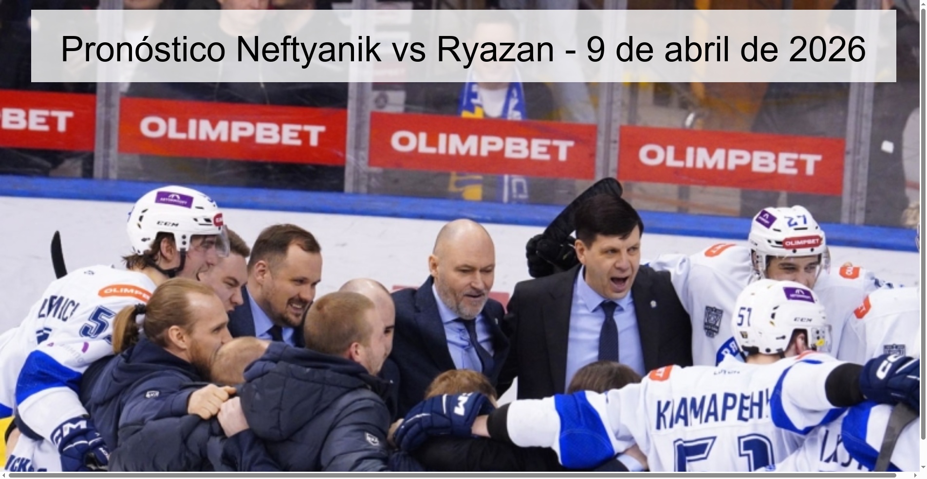 Pronóstico Neftyanik vs Ryazan - 9 de abril de 2026