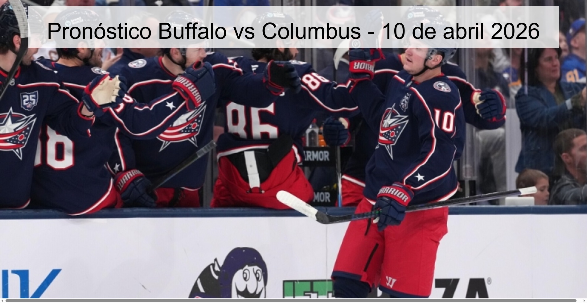 Pronóstico Buffalo vs Columbus - 10 de abril 2026
