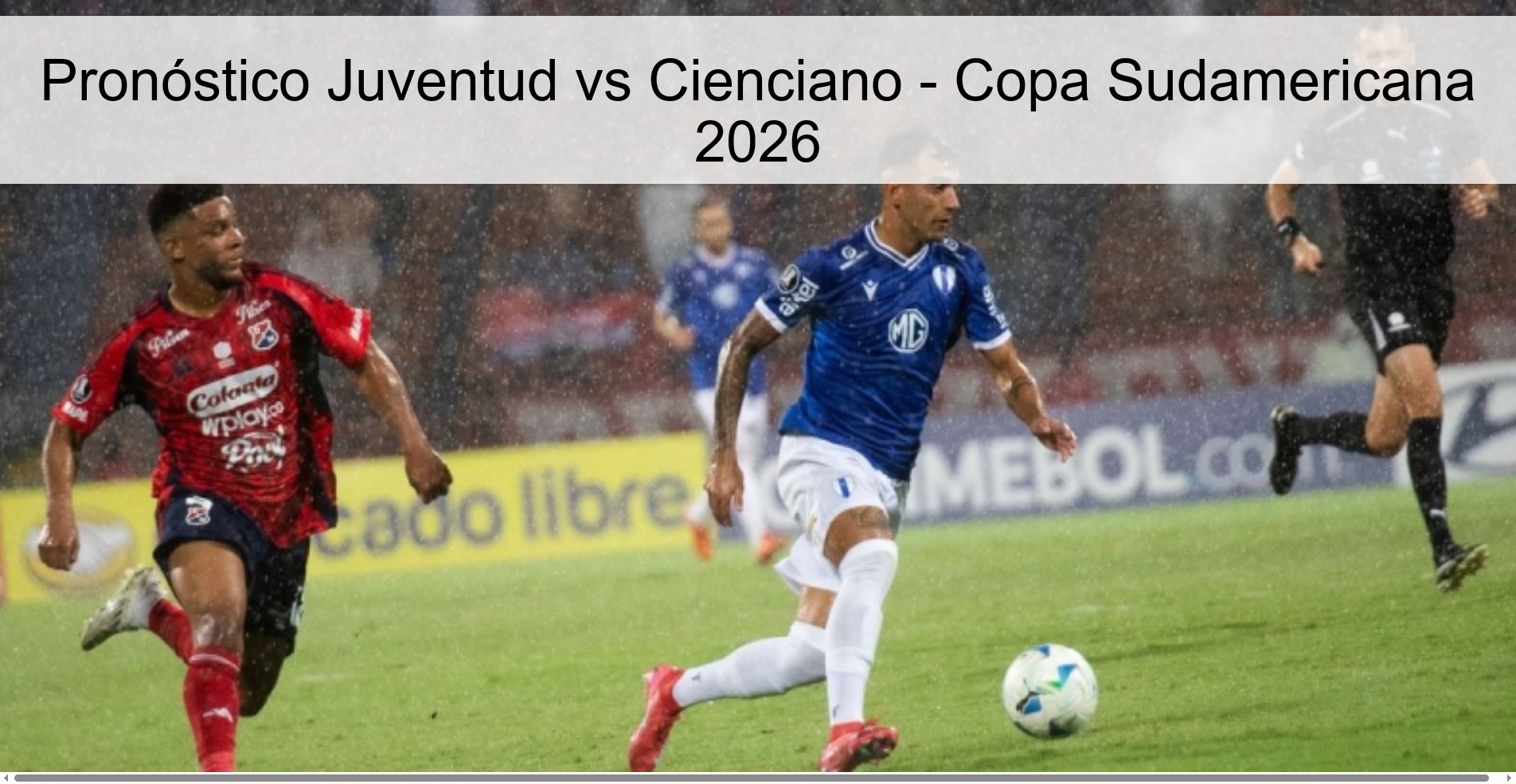 Pronóstico Juventud vs Cienciano - Copa Sudamericana 2026