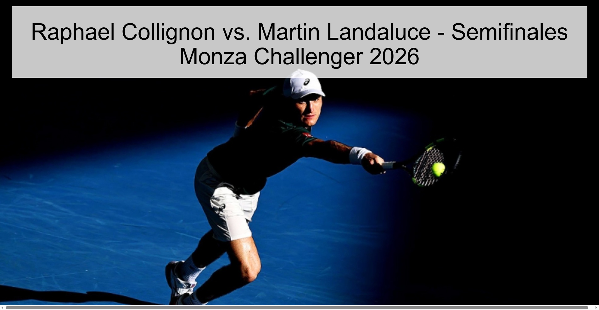 Raphael Collignon vs. Martin Landaluce - Semifinales Monza Challenger 2026