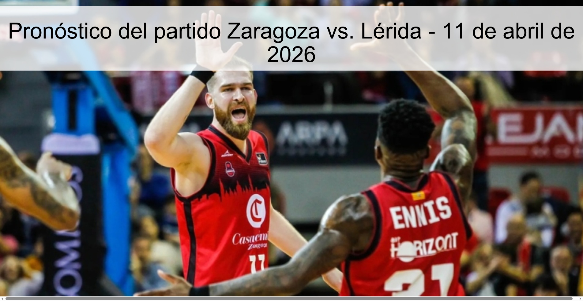 Pronóstico del partido Zaragoza vs. Lérida - 11 de abril de 2026 Pronóstico del partido Zaragoza vs. Lérida - 11 de abril de 2026