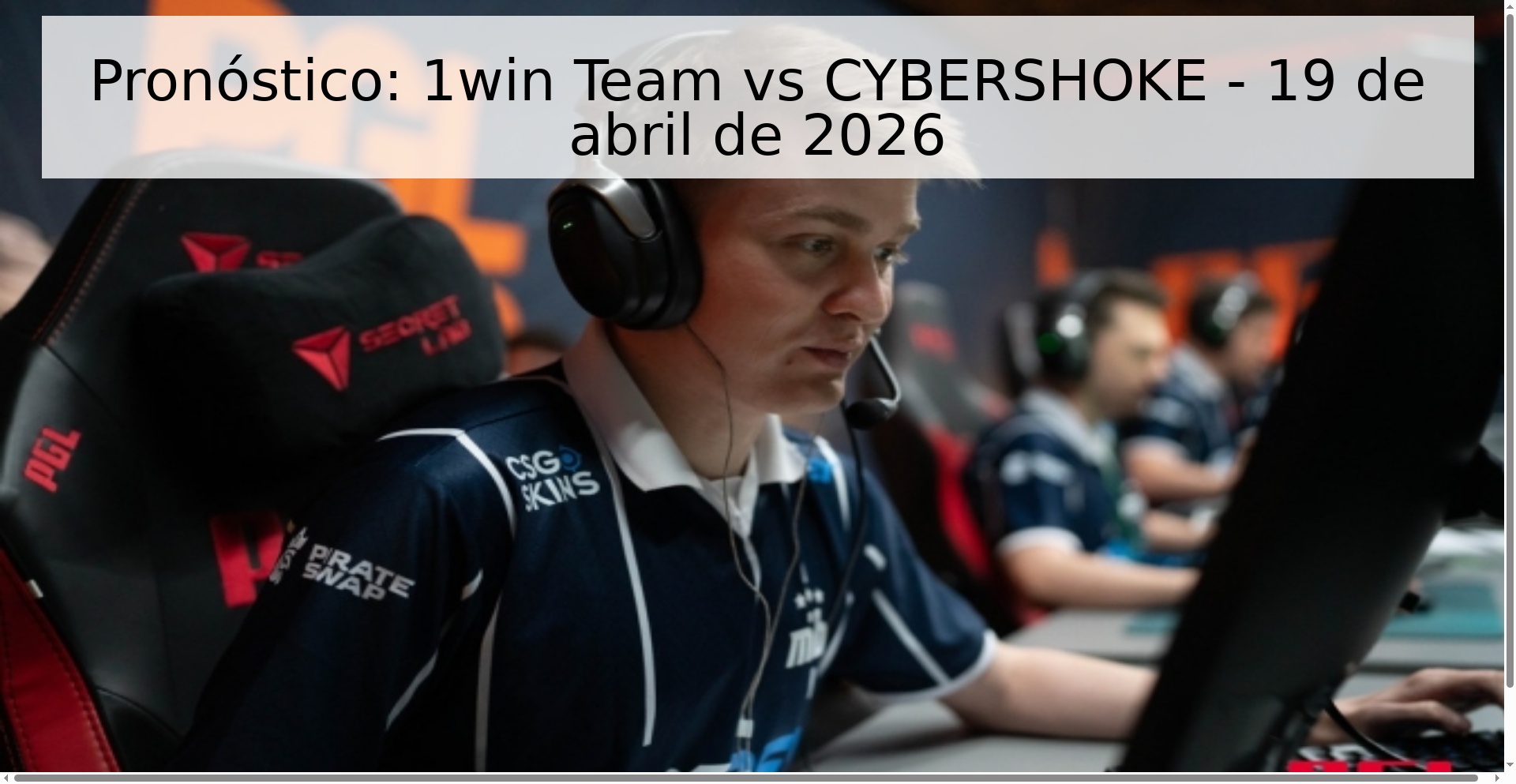 Pronóstico: 1win Team vs CYBERSHOKE - 19 de abril de 2026