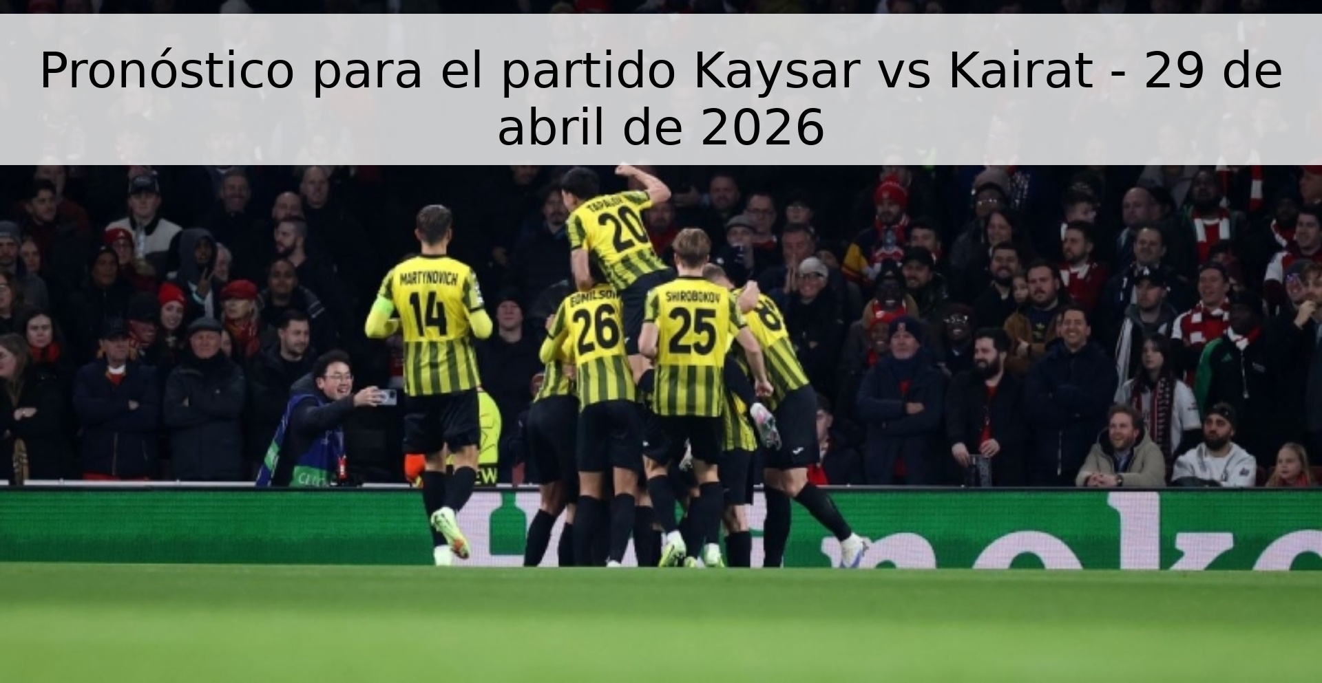 Pronóstico para el partido Kaysar vs Kairat - 29 de abril de 2026 Pronóstico para el partido Kaysar vs Kairat - 29 de abril de 2026