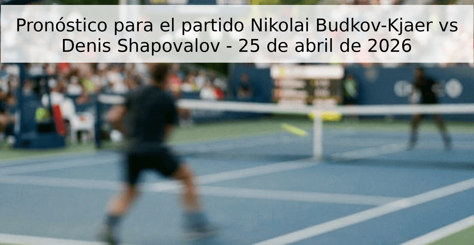 Pronóstico para el partido Nikolai Budkov-Kjaer vs Denis Shapovalov - 25 de abril de 2026