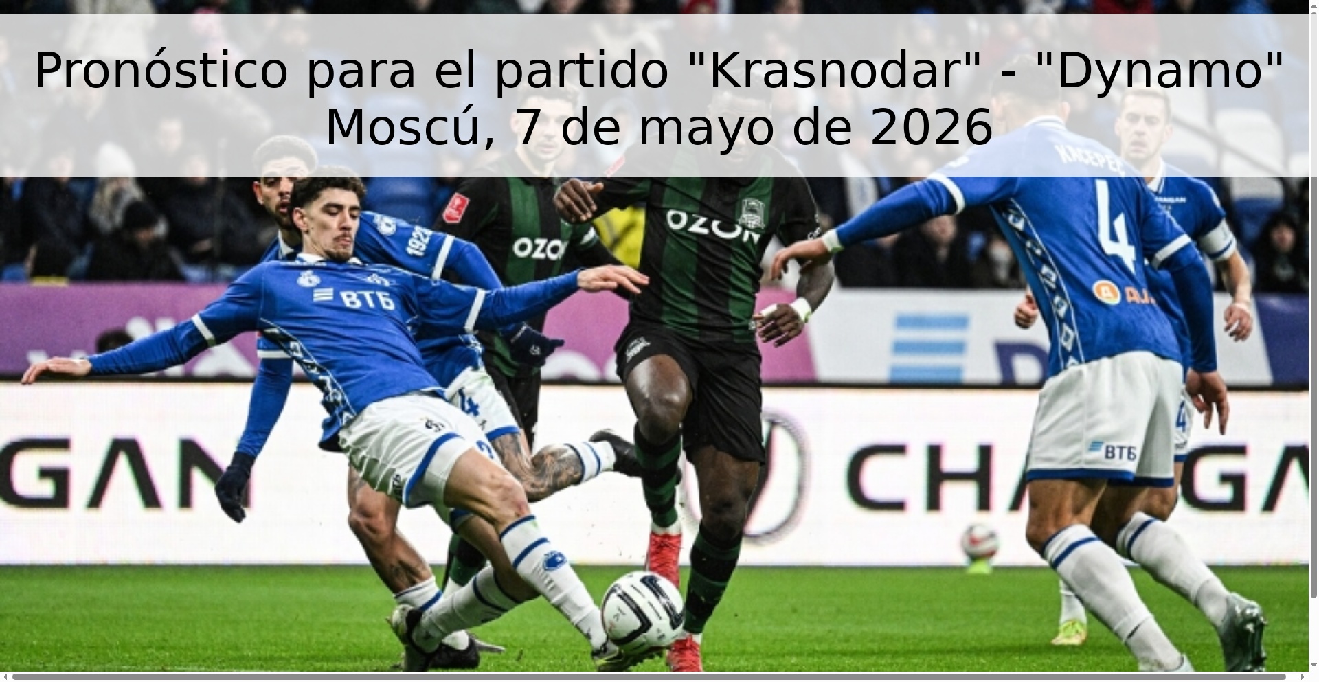 Pronóstico para el partido 