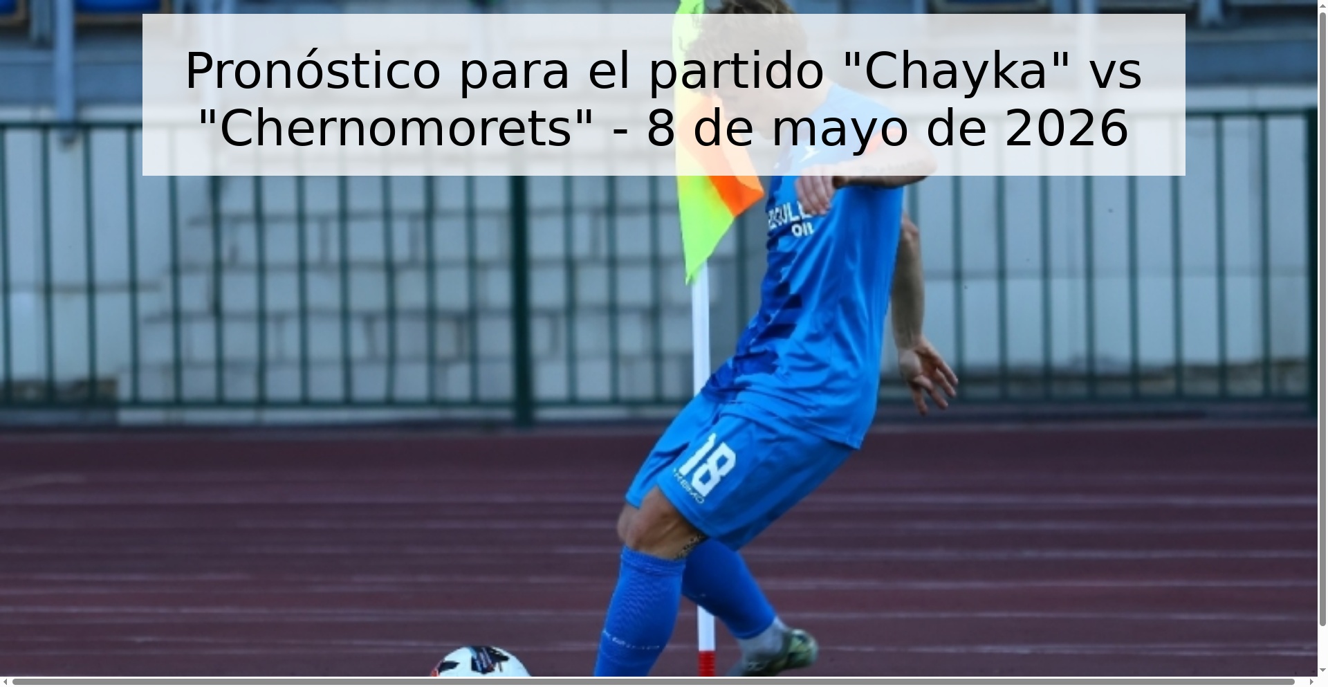 Pronóstico para el partido 