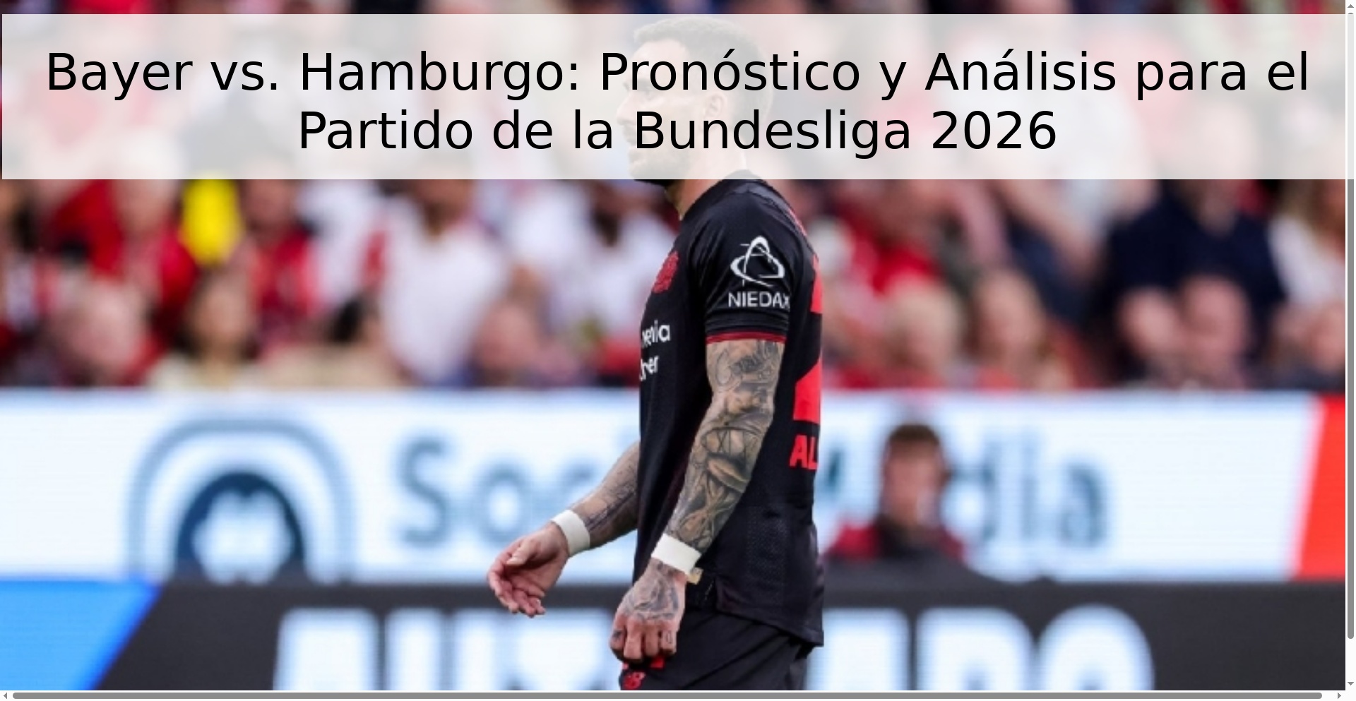 Bayer vs. Hamburgo: Pronóstico y Análisis para el Partido de la Bundesliga 2026