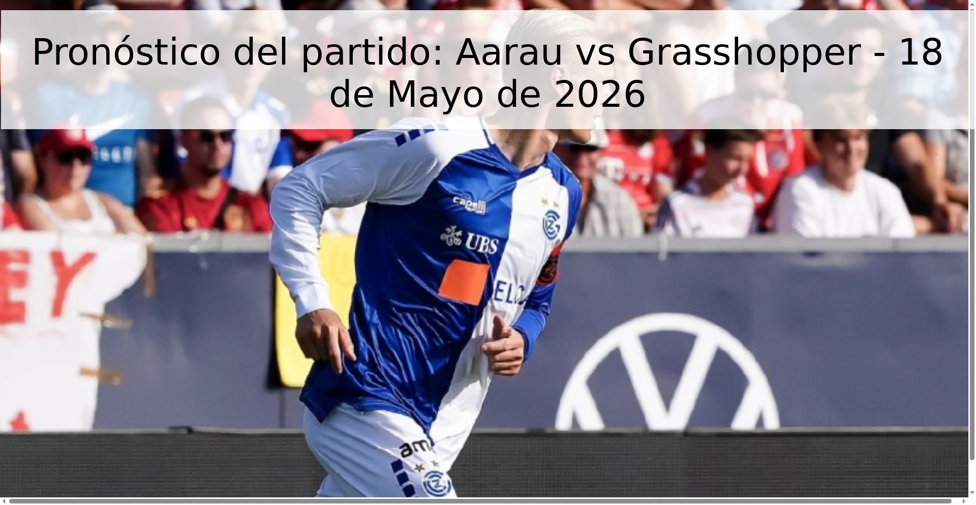 Pronóstico del partido: Aarau vs Grasshopper - 18 de Mayo de 2026