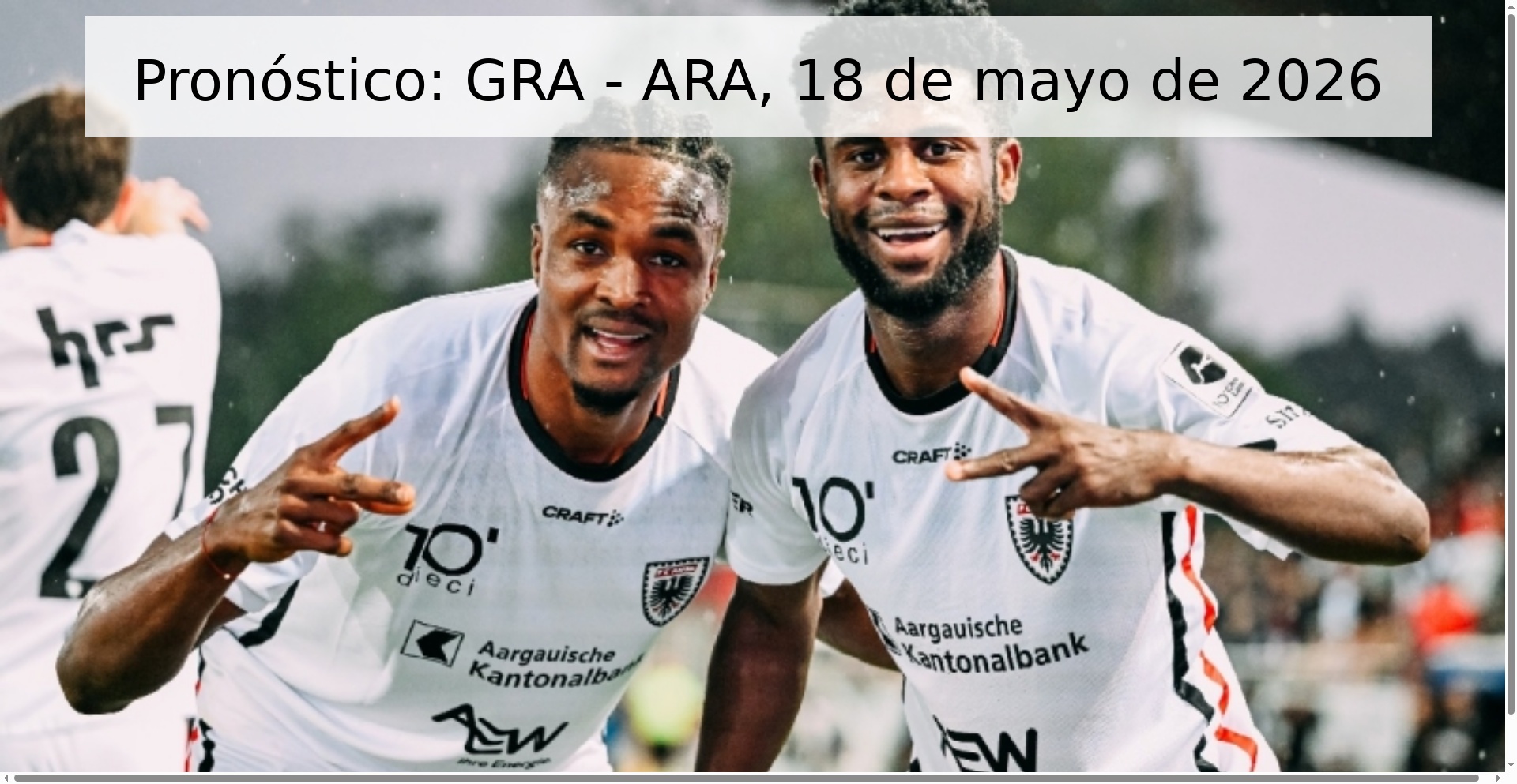 Pronóstico: GRA - ARA, 18 de mayo de 2026