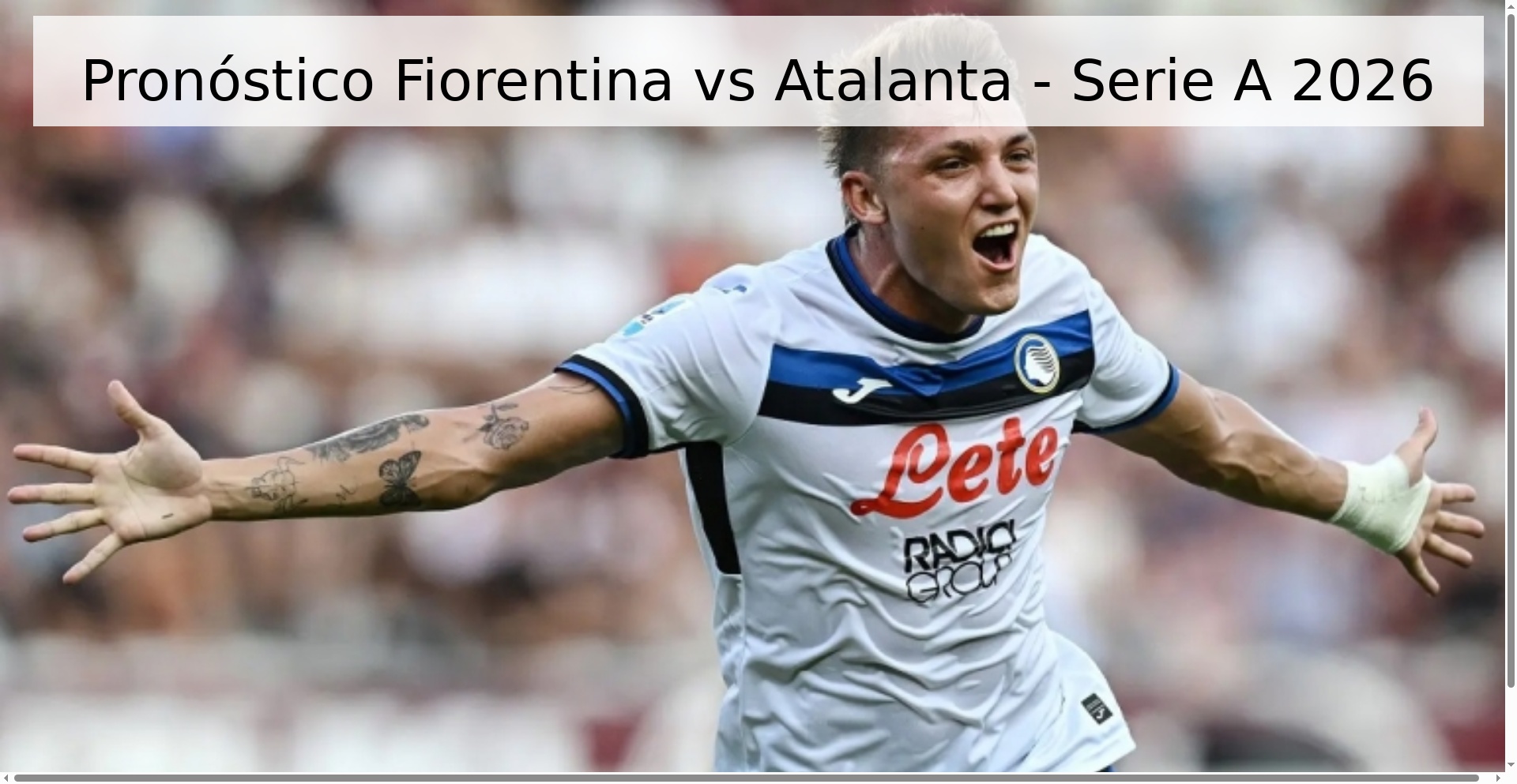 Pronóstico Fiorentina vs Atalanta - Serie A 2026