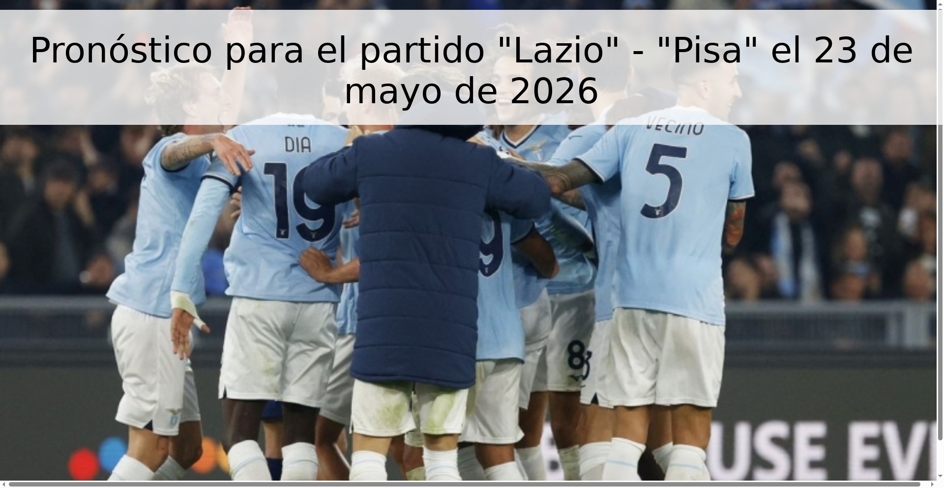 Pronóstico para el partido 