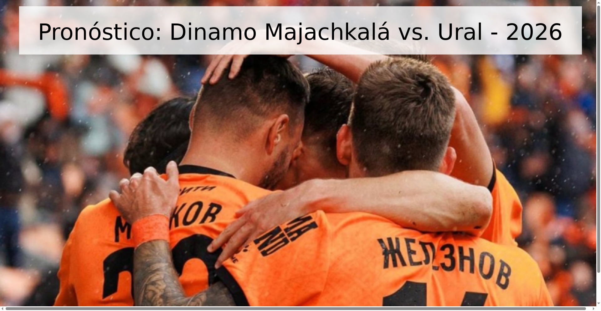 Pronóstico: Dinamo Majachkalá vs. Ural - 2026