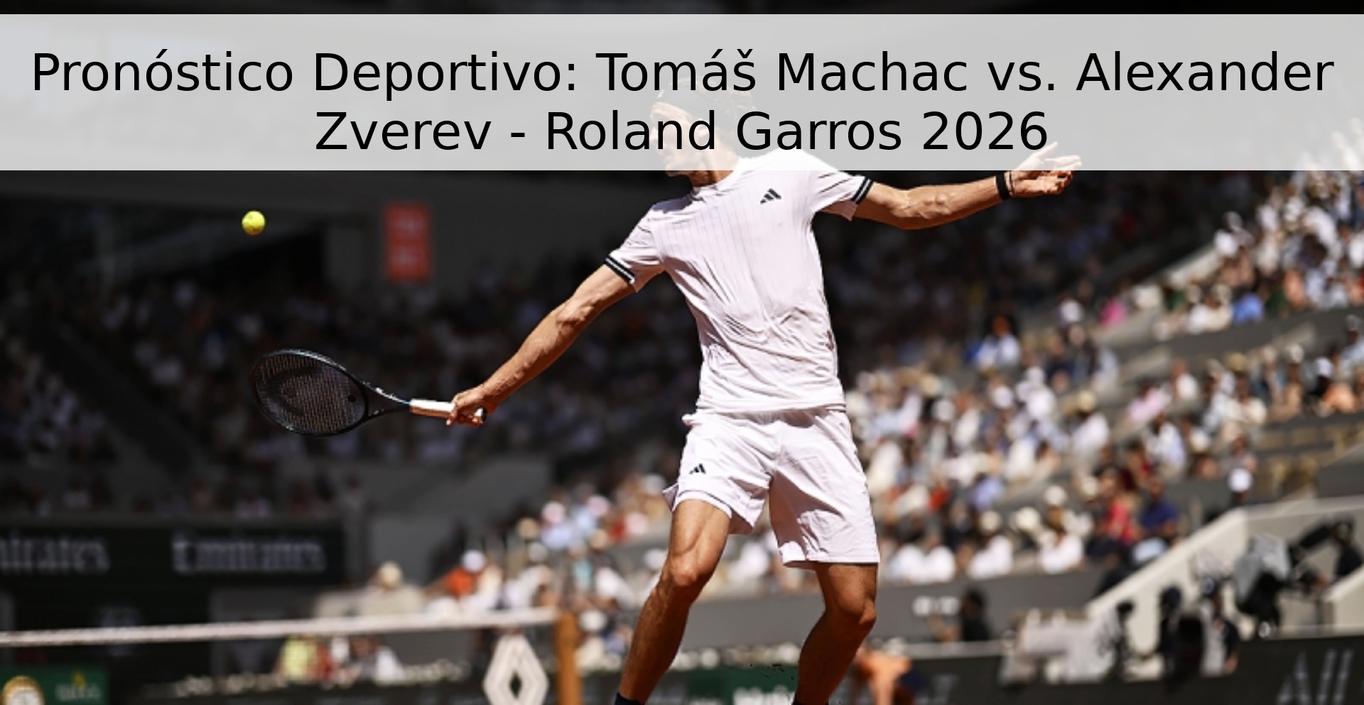 Pronóstico Deportivo: Tomáš Machac vs. Alexander Zverev - Roland Garros 2026