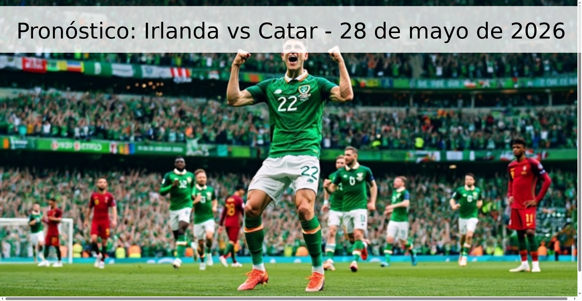 Pronóstico: Irlanda vs Catar - 28 de mayo de 2026