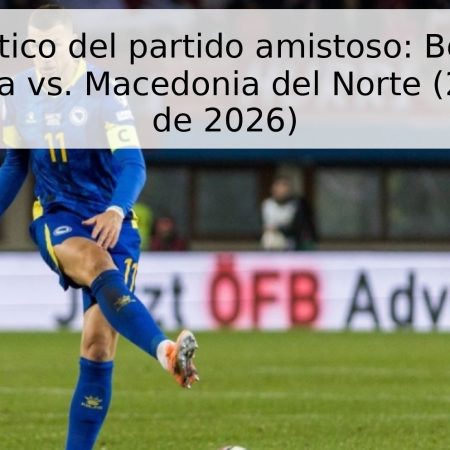 Pronóstico del partido amistoso: Bosnia y Herzegovina vs. Macedonia del Norte (29 de mayo de 2026)