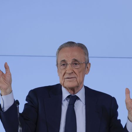 El Bernabéu se Viste de Campaña: Florentino Pérez Emula a Laporta con una Lona Gigante