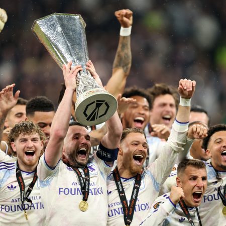 ¡El Aston Villa Conquista Europa League en una Noche Mágica! El Príncipe William Celebra en el Vestuario