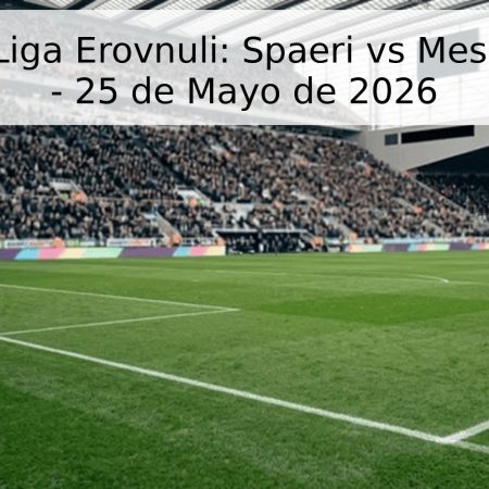 Pronóstico Liga Erovnuli: Spaeri vs Meskhete Tibuli – 25 de Mayo de 2026