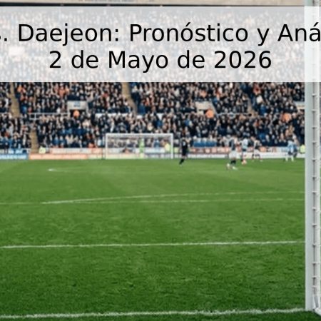 Gwangju vs. Daejeon: Pronóstico y Análisis para el 2 de Mayo de 2026