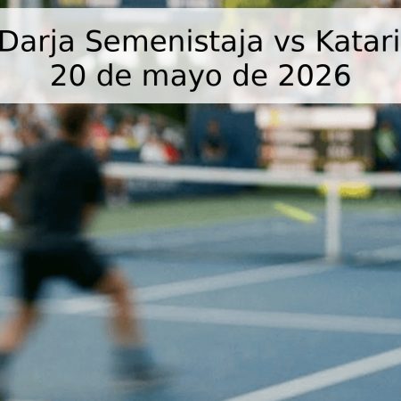 Pronóstico: Darja Semenistaja vs Katarina Zavațka, 20 de mayo de 2026