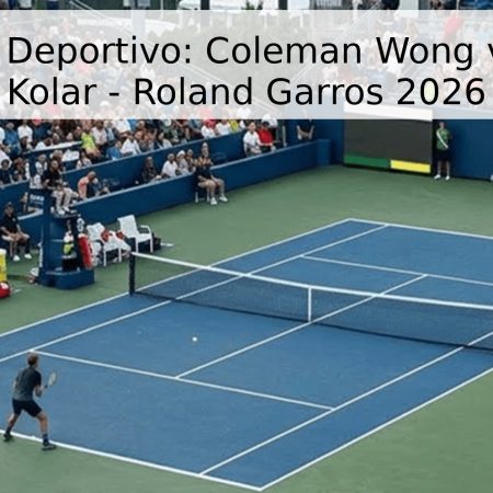 Pronóstico Deportivo: Coleman Wong vs. Zdenek Kolar – Roland Garros 2026