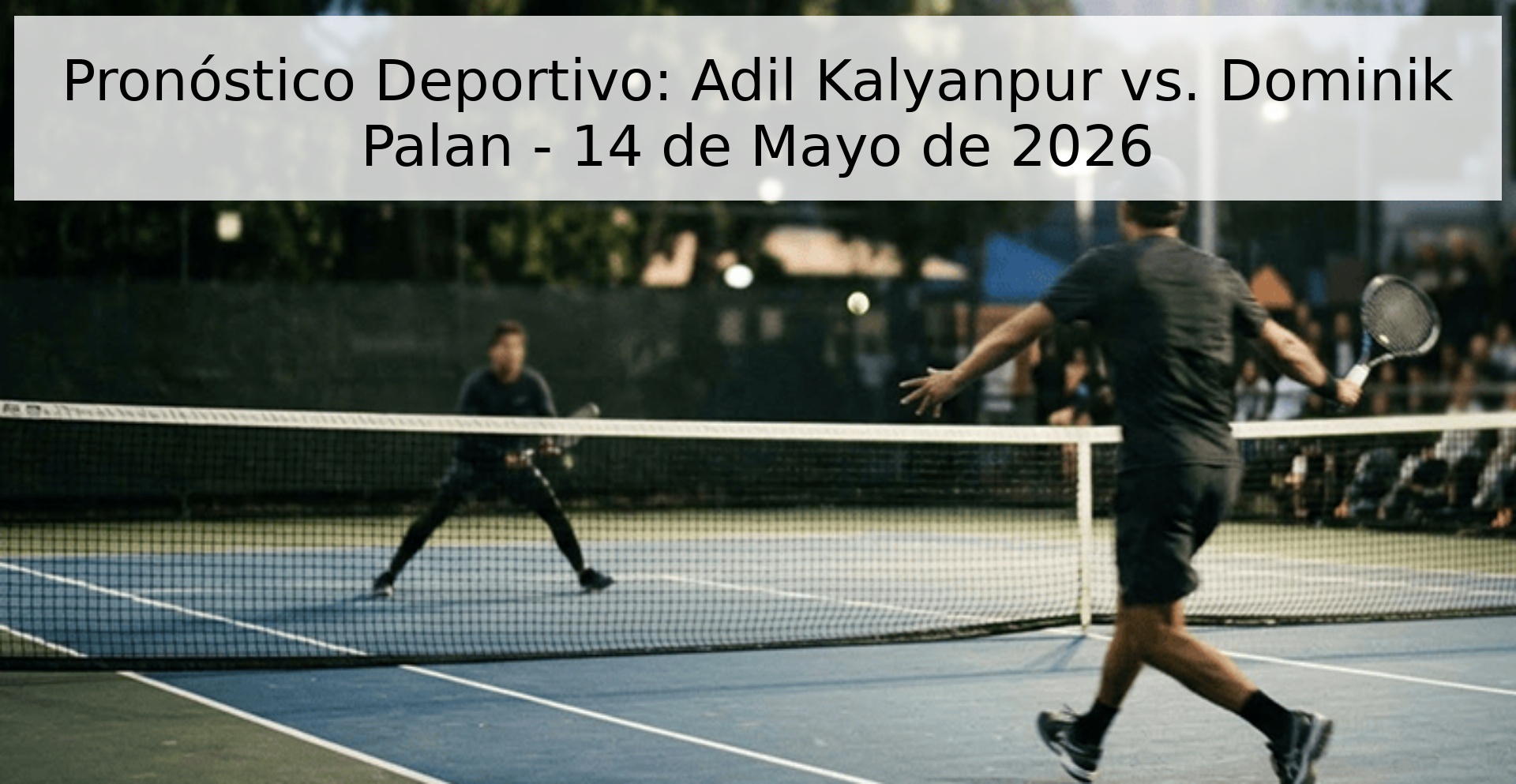 Pronóstico Deportivo: Adil Kalyanpur vs. Dominik Palan - 14 de Mayo de 2026