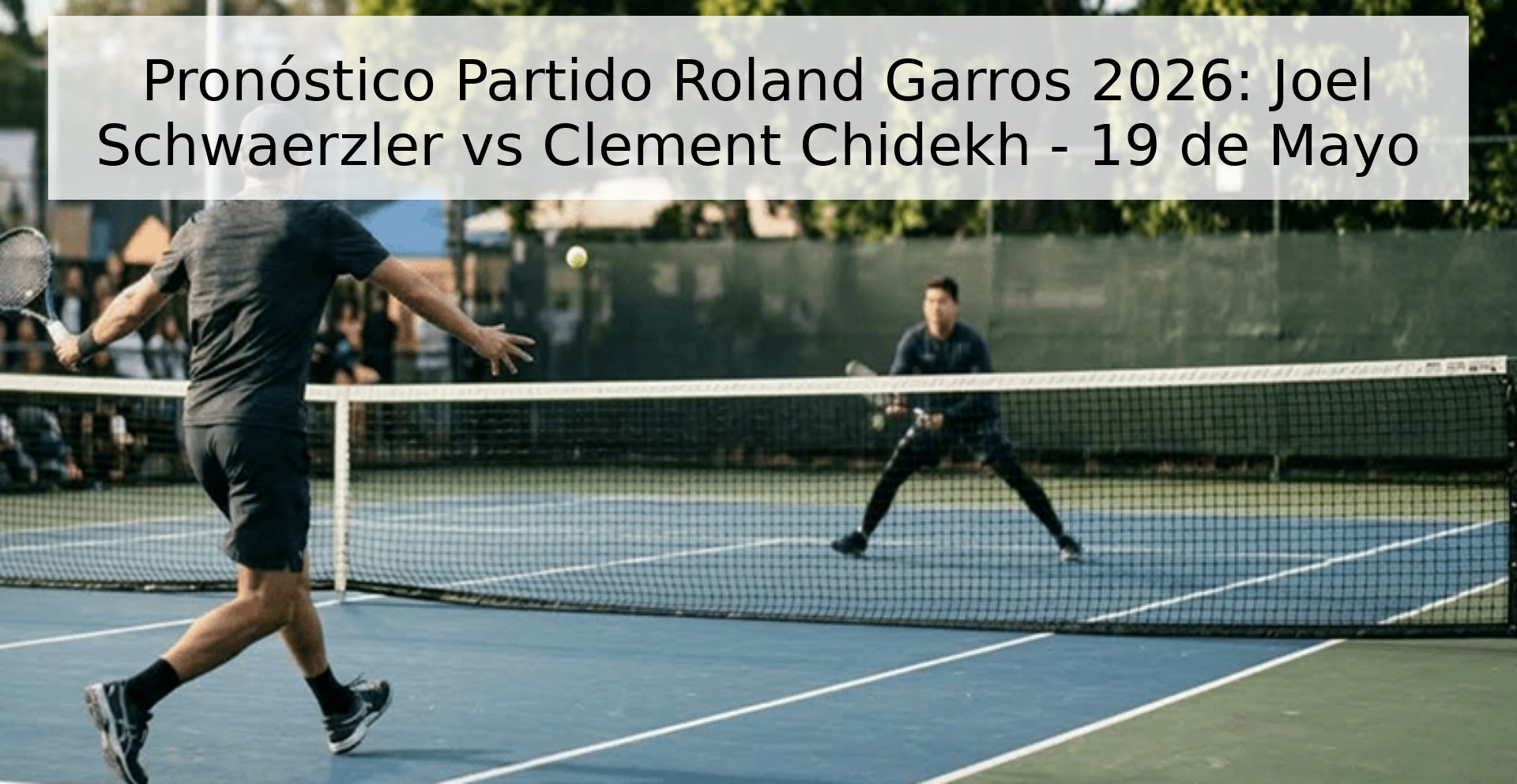 Pronóstico Partido Roland Garros 2026: Joel Schwaerzler vs Clement Chidekh - 19 de Mayo Pronóstico Partido Roland Garros 2026: Joel Schwaerzler vs Clement Chidekh - 19 de Mayo