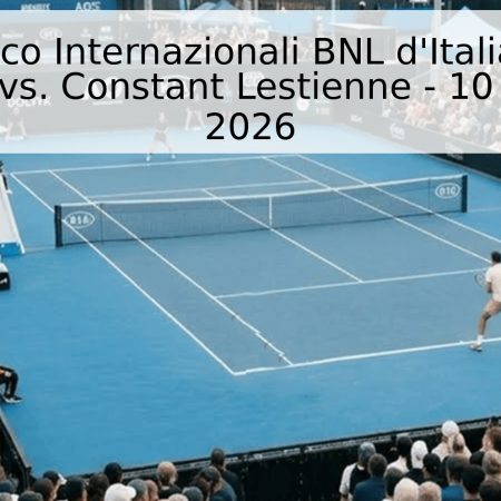Pronóstico Internazionali BNL d’Italia: Karen Khachanov vs. Constant Lestienne – 10 de Mayo de 2026