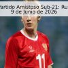 Pronóstico Partido Amistoso Sub-21: Rusia vs. Irak – 9 de Junio de 2026