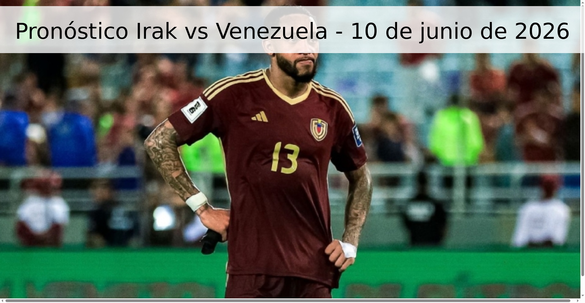 Pronóstico Irak vs Venezuela - 10 de junio de 2026