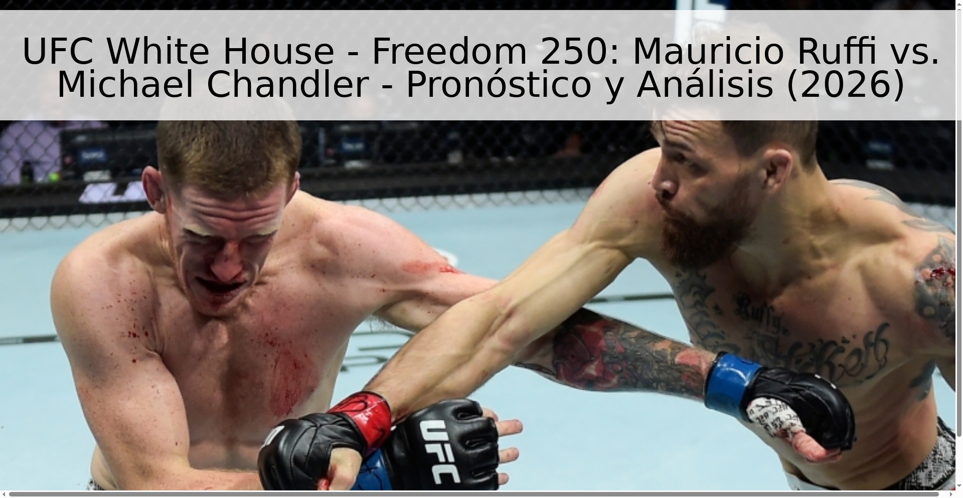 UFC White House - Freedom 250: Mauricio Ruffi vs. Michael Chandler - Pronóstico y Análisis (2026)