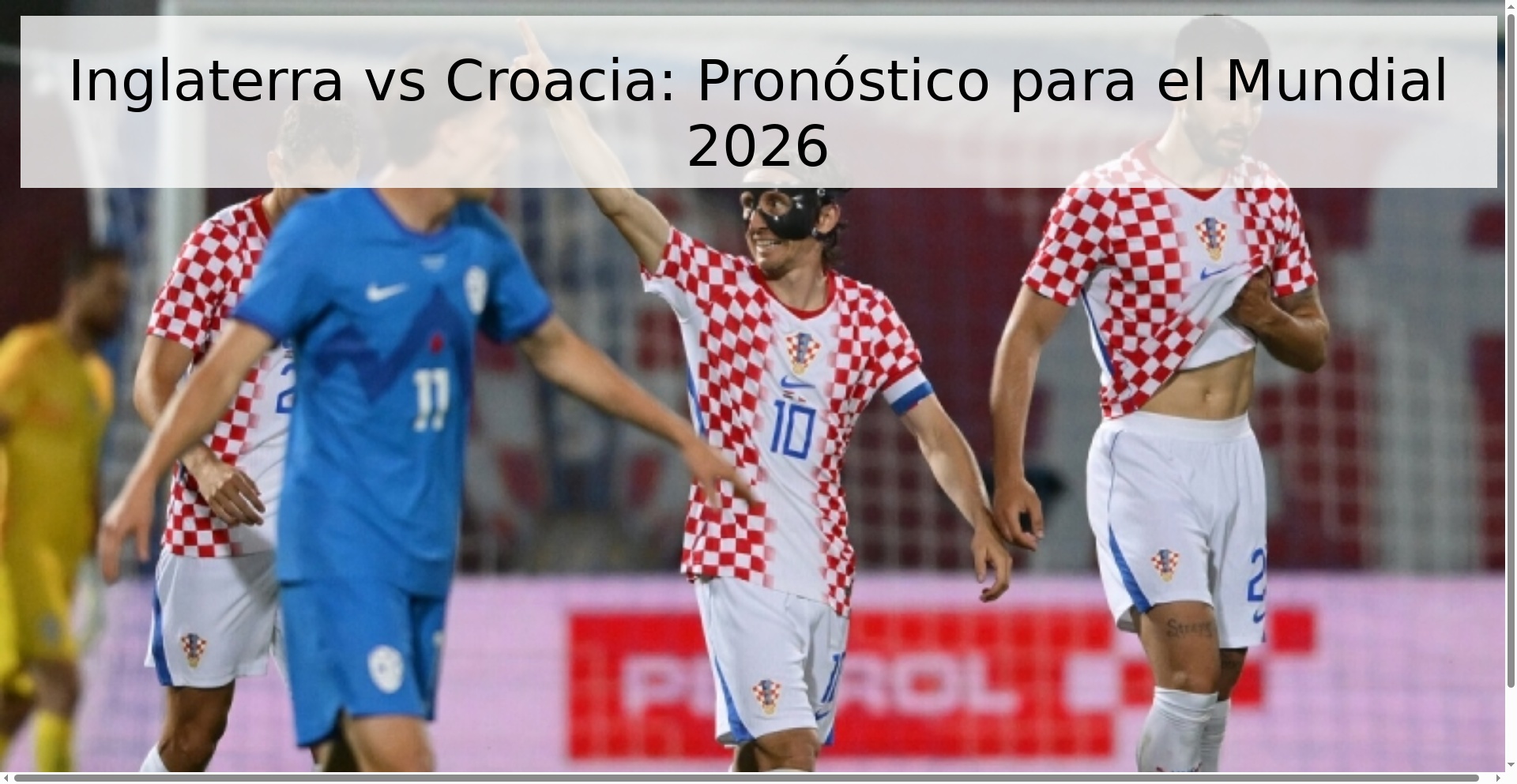 Inglaterra vs Croacia: Pronóstico para el Mundial 2026 Inglaterra vs Croacia: Pronóstico para el Mundial 2026