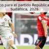 Pronóstico para el partido República Checa – Sudáfrica, 2026