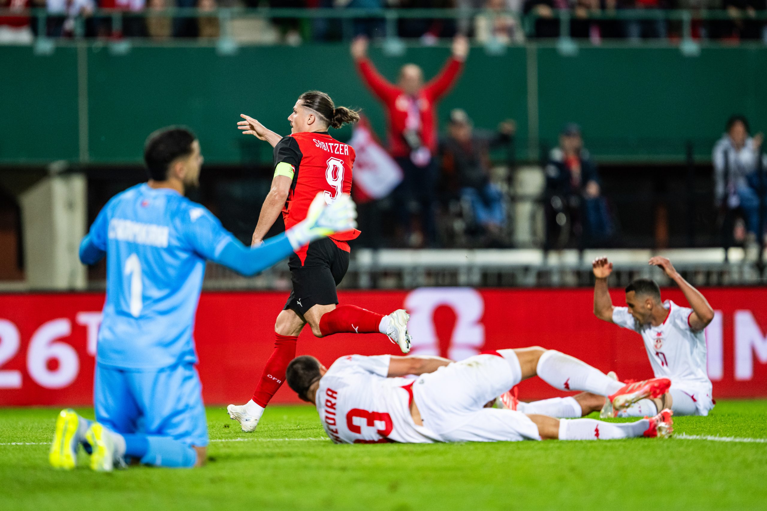 Austria Resiste con Diez Hombres y Gol de Sabitzer Ante Túnez en Clave Preparación Mundialista